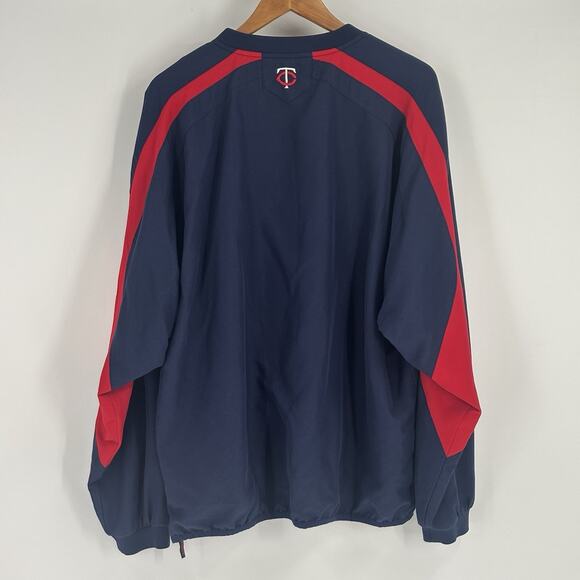 Vintage Minnesota Twins MLB Windbreaker Pullover Men's XL Blue Red - Picture 2 of 8